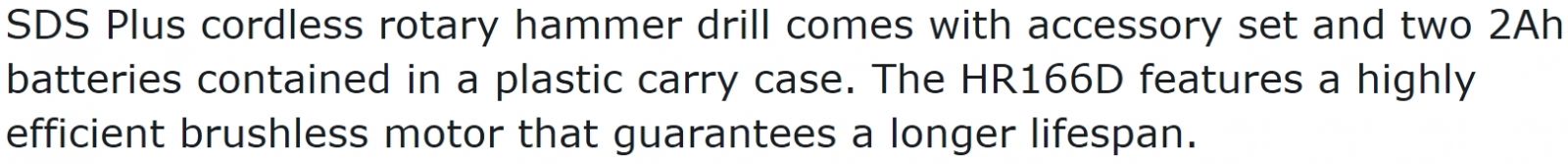 פטישון מקצועי נטען מקיטה MAKITA HR166DSAE1 10.8V